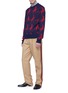 Figure View - Click To Enlarge - CALVIN KLEIN 205W39NYC - Stripe outseam pleated chinos