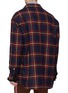 Back View - Click To Enlarge - CALVIN KLEIN 205W39NYC - Faux shearling lined tartan plaid flannel shirt jacket