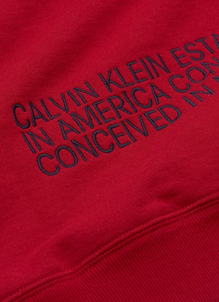  - CALVIN KLEIN 205W39NYC - Slogan embroidered oversized hoodie