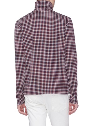 Back View - Click To Enlarge - CALVIN KLEIN 205W39NYC - Check plaid turtleneck sweater