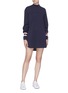 Figure View - Click To Enlarge - MRZ - Ribbon cuff panelled virgin wool dress