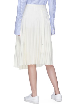 Back View - Click To Enlarge - MRZ - Belted pleated virgin wool drape skirt