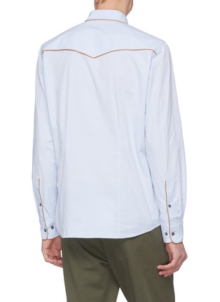 Back View - Click To Enlarge - DRIES VAN NOTEN - 'Crudo' contrast piping shirt
