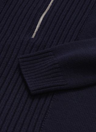  - DRIES VAN NOTEN - 'Mikhos' rib knit panel wool turtleneck sweater