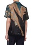 Back View - Click To Enlarge - DRIES VAN NOTEN - 'Calrton' abstract marble print silk short sleeve shirt