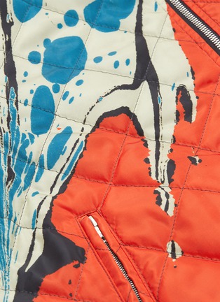  - DRIES VAN NOTEN - 'Vinny' marble effect splatter print reversible bomber jacket