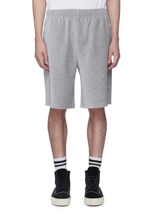 Main View - Click To Enlarge - ALEXANDER WANG - Flip girl embroidered velour sweat shorts