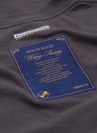  - ALEXANDER WANG - 'Platinum' slogan appliqué long sleeve T-shirt