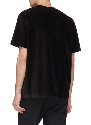 Back View - Click To Enlarge - ALEXANDER WANG - Filp girl embroidered velour T-shirt