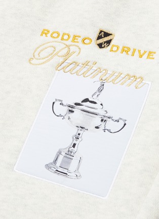  - ALEXANDER WANG - 'Platinum' slogan embroidered trophy patch sweatpants