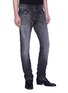 Front View - Click To Enlarge - SAINT LAURENT - Distressed straight leg jeans
