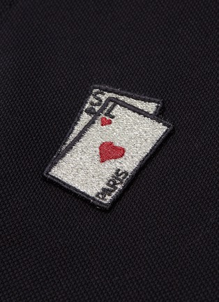  - SAINT LAURENT - Playing card patch polo shirt