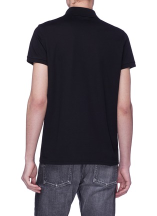 Back View - Click To Enlarge - SAINT LAURENT - Playing card patch polo shirt