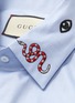  - GUCCI - Mix motif embroidered collar shirt