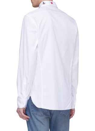 Back View - Click To Enlarge - GUCCI - Mix motif embroidered collar shirt
