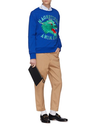 Figure View - Click To Enlarge - GUCCI - 'Magnetismo Animale' panther appliqué sweatshirt