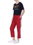 Figure View - Click To Enlarge - GUCCI - Logo stripe outseam jogging pants