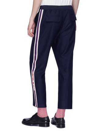 Back View - Click To Enlarge - GUCCI - Logo stripe outseam jogging pants