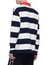Back View - Click To Enlarge - GUCCI - Piglet appliqué knit rugby stripe polo shirt