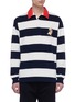 Main View - Click To Enlarge - GUCCI - Piglet appliqué knit rugby stripe polo shirt