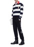 Figure View - Click To Enlarge - GUCCI - Piglet appliqué knit rugby stripe polo shirt