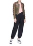 Figure View - Click To Enlarge - GROUND ZERO - Mix motif appliqué cropped tulle bomber jacket