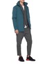 Figure View - Click To Enlarge - DYNE - 'Boone' contrast cuff Schoeller® soft blazer