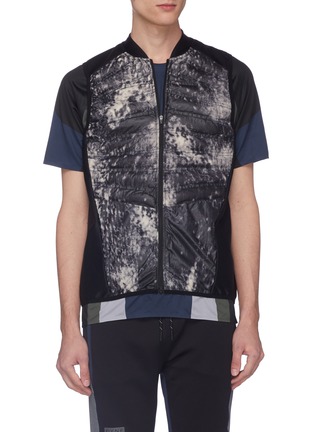 Main View - Click To Enlarge - DYNE - 'Alcorn' tie-dye effect puffer panel vest