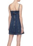 Back View - Click To Enlarge - 74017 - Tie keyhole front denim dress