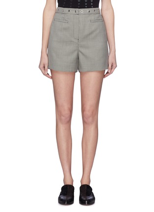 Main View - Click To Enlarge - 74017 - Snap button waist Houndstooth shorts