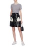 Figure View - Click To Enlarge - 74017 - Heart appliqué cracked PVC skirt