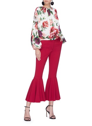 Figure View - Click To Enlarge - - - Ruffle trumpet cuff cady pants