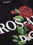  - - - 'Ros-ae' slogan rose print kimono sleeve sweatshirt