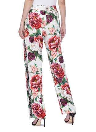 Back View - Click To Enlarge - - - Logo outseam peony print track pants
