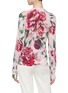 Back View - Click To Enlarge - - - Lace trim peony print silk blend sweater