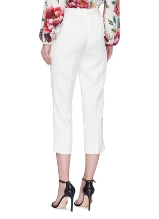 Back View - Click To Enlarge - - - Floral brocade cropped pants