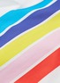  - MIRA MIKATI - Rainbow stripe drawcord slogan print shirt