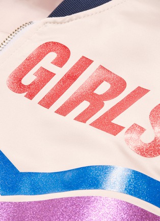  - MIRA MIKATI - 'Run Girl' slogan print bomber jacket