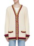 Main View - Click To Enlarge - GUCCI - Twist border wool-cashmere cardigan