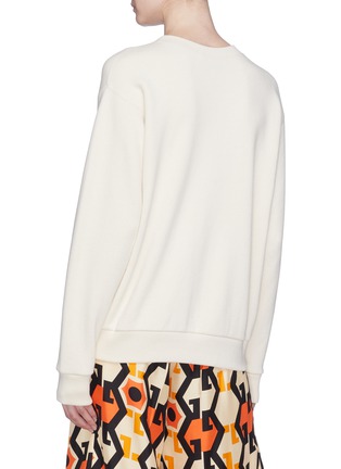 Back View - Click To Enlarge - GUCCI - 'Gucci Cities' sequin tiger appliqué oversized sweatshirt