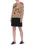 Figure View - Click To Enlarge - GUCCI - Fawn intarsia stripe wool blend sweater