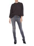 Figure View - Click To Enlarge - BALENCIAGA - Ripped knee skinny jeans