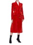 Figure View - Click To Enlarge - BALENCIAGA - 'Hourglass' double breasted shearling coat