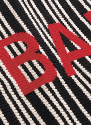  - BALENCIAGA - Logo intrasia stripe drape skirt