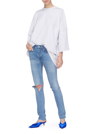 Figure View - Click To Enlarge - BALENCIAGA - Ripped knee skinny jeans