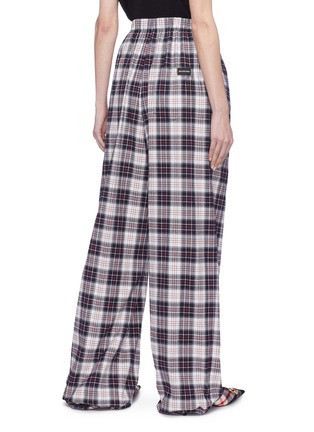 Back View - Click To Enlarge - BALENCIAGA - Check plaid flannel pyjama pants