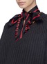 Detail View - Click To Enlarge - BALENCIAGA - Scarf panel drape virgin wool oversized sweater