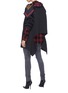 Figure View - Click To Enlarge - BALENCIAGA - Scarf panel drape virgin wool oversized sweater