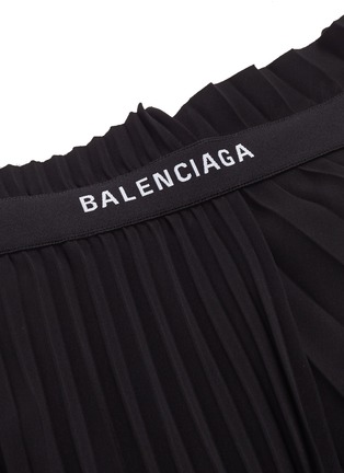  - BALENCIAGA - Logo belted pleated drape paperbag skirt