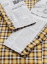  - BALENCIAGA - Newspaper print patchwork sleeve check shirt